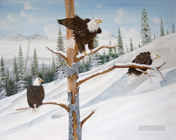 動物 Painting - 冬鳥のワシ
